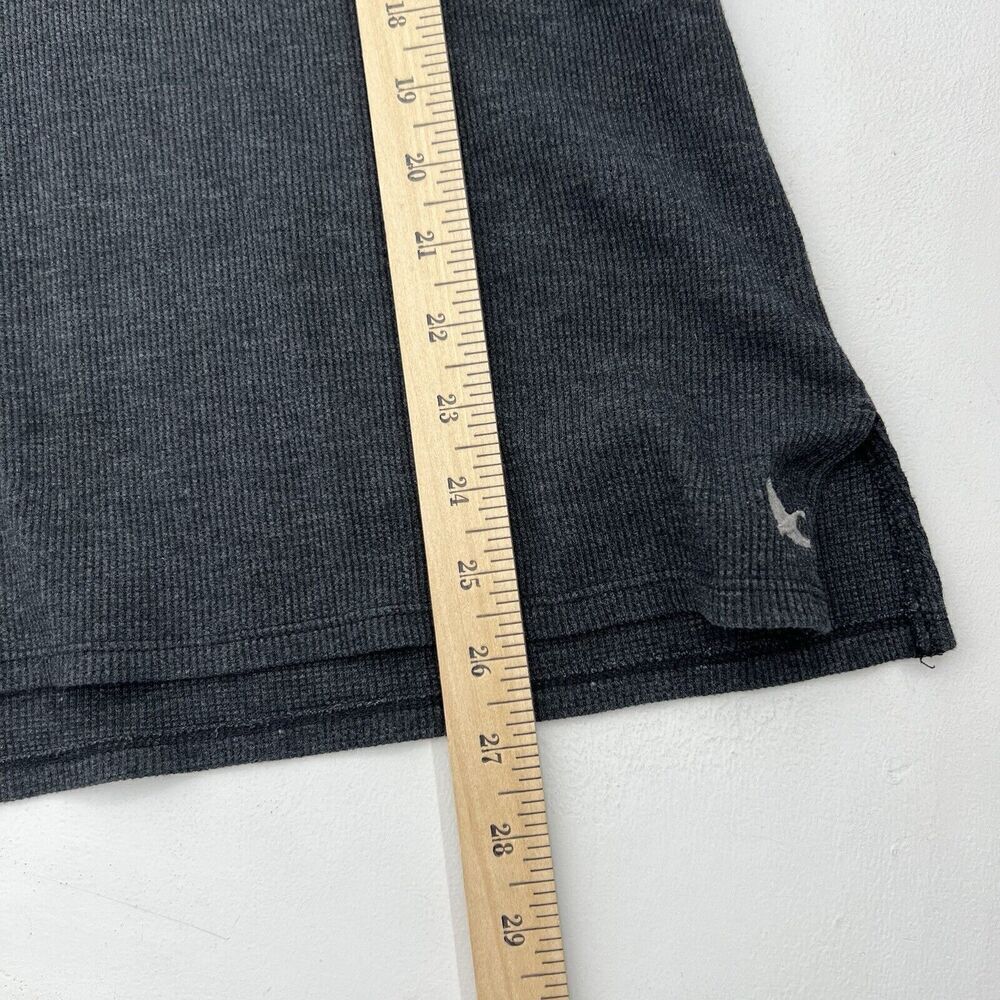 Eddie Bauer Thermal Cowl Neck Shirt Womens Large Gray Long Sleeve Waffle Knit - Picture 10 of 10